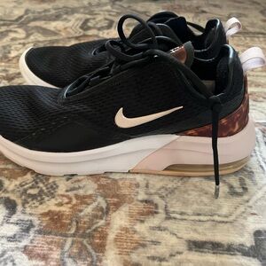 Nike Black and Pink Sneakers with Breathable Mesh